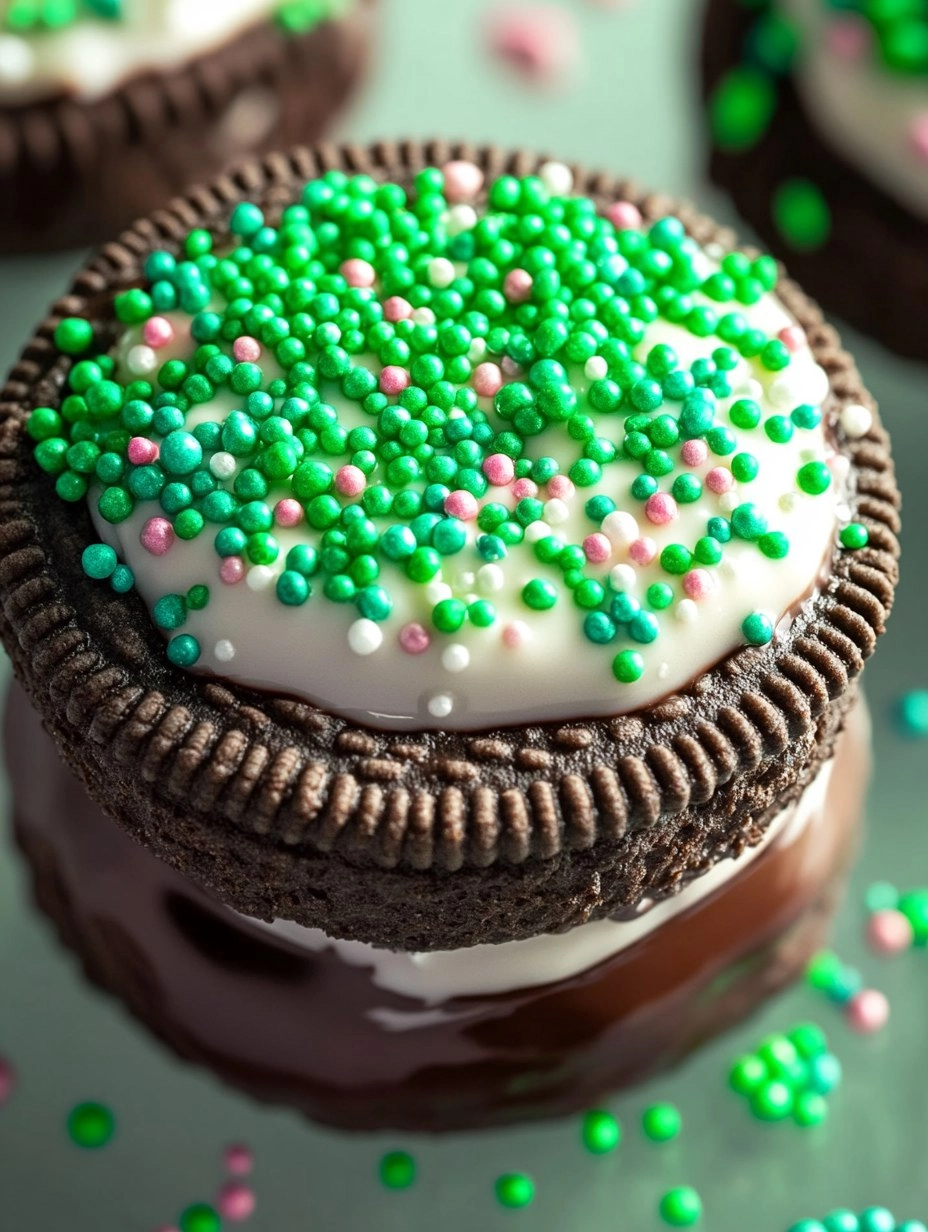 Chocolate Dipped Oreos with Sprinkles 61 Chocolate Dipped Oreos with Sprinkles