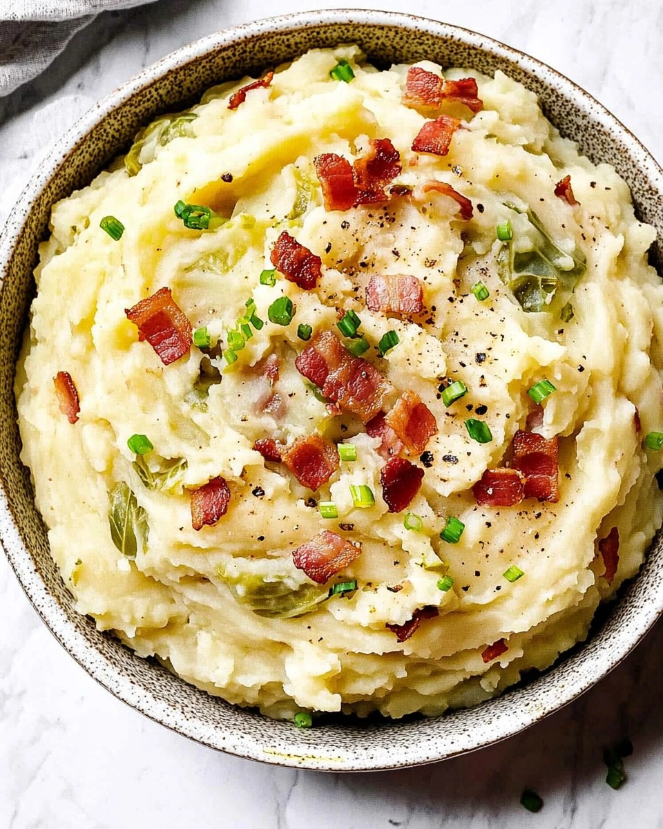 Colcannon | Irish Mashed Potatoes with Cabbage and Bacon