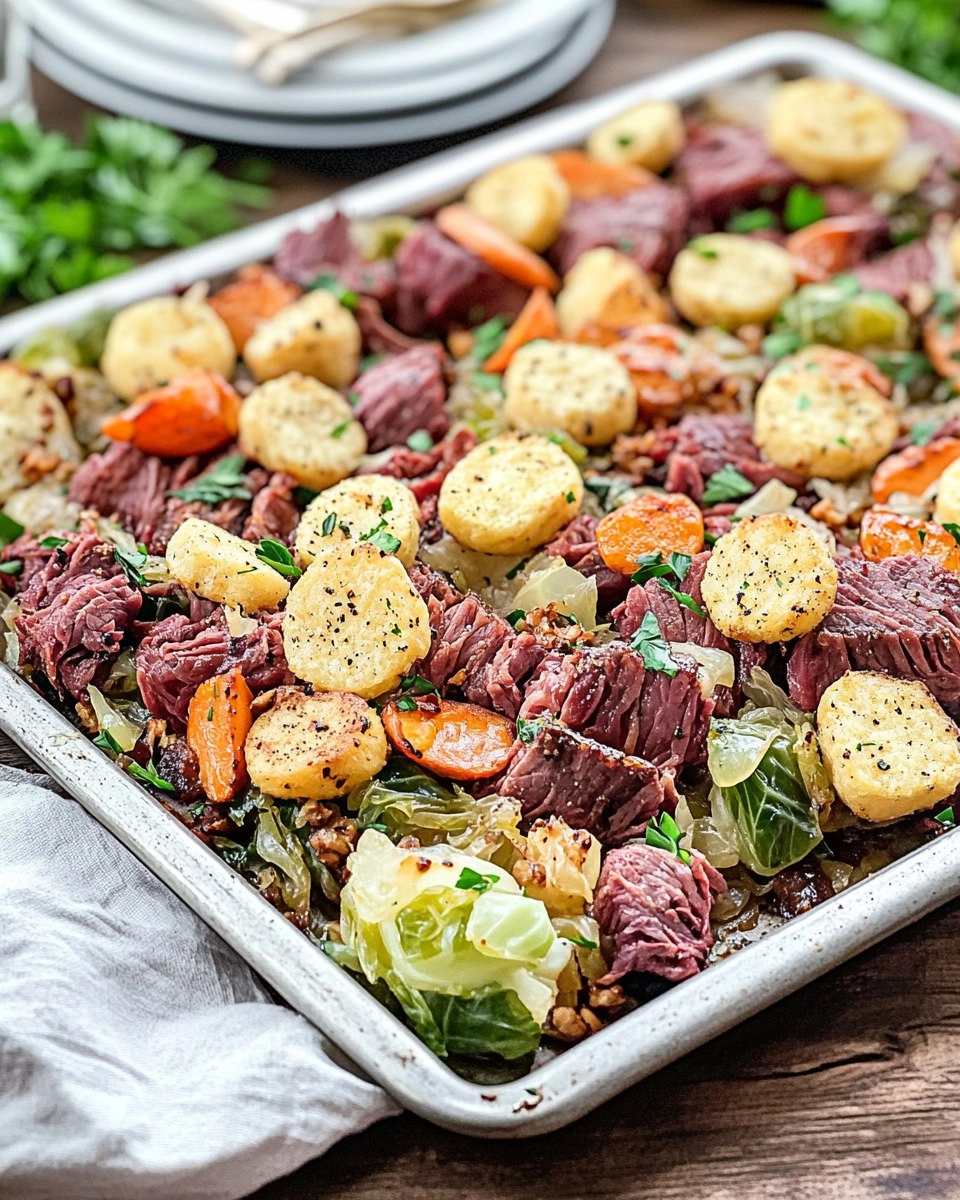 Corned Beef & Cabbage Sheet-Pan Dinner (No Boiling Pot Required) 97 Corned Beef & Cabbage Sheet-Pan Dinner (No Boiling Pot Required)