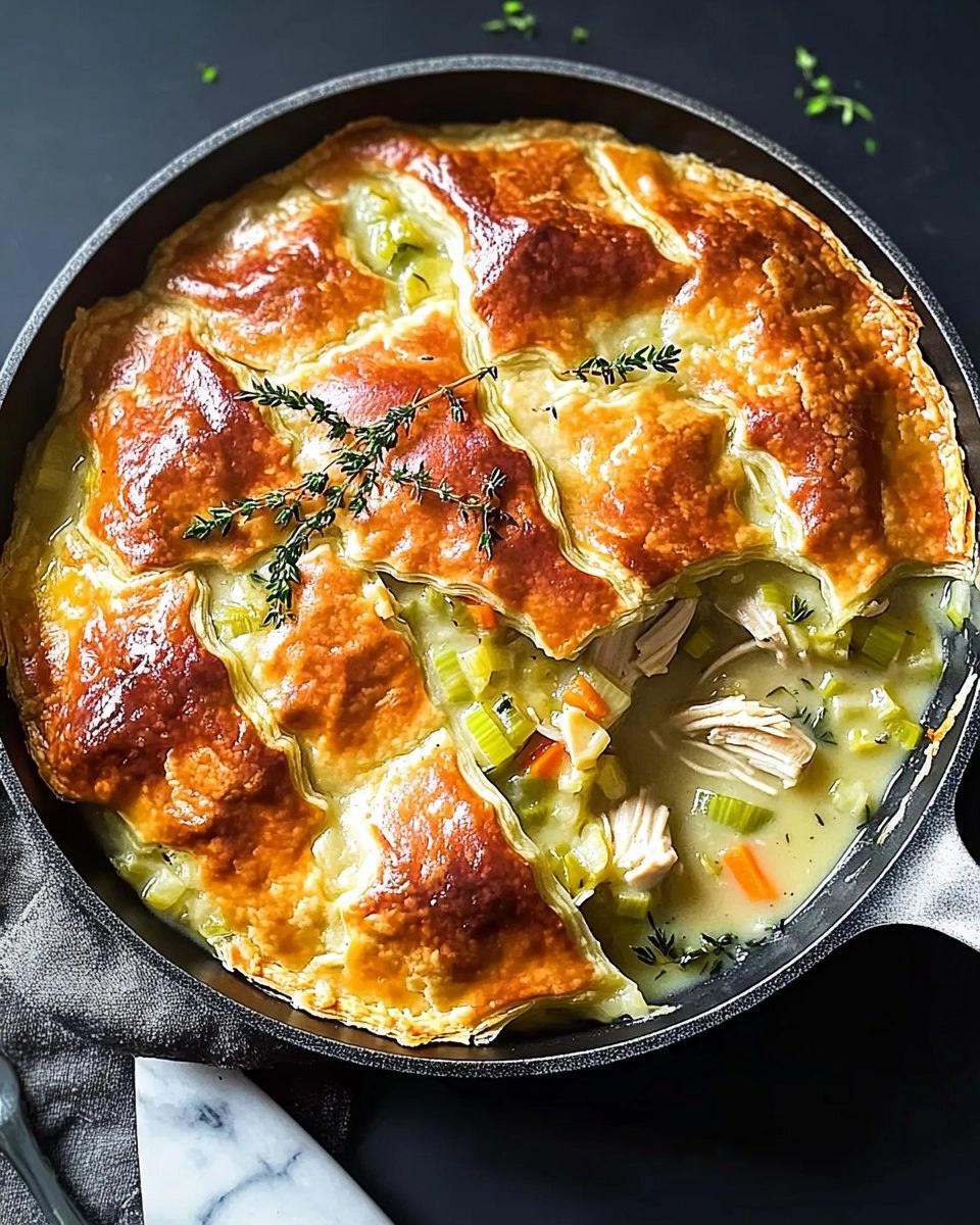Cozy Chicken Pot Pie with Leeks & Thyme (Skillet Version)