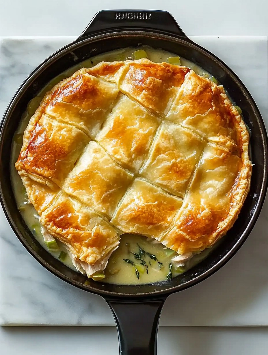 Cozy Chicken Pot Pie with Leeks & Thyme (Skillet Version)