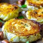 Crispy-Roasted-Parmesan-Cabbage-Steaks-with-Garlic-Herb-Butter-Recipe