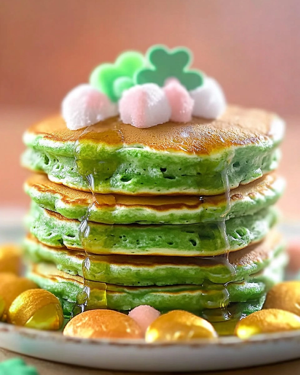 Fluffy St. Patricks Day Green Buttermilk Pancakes