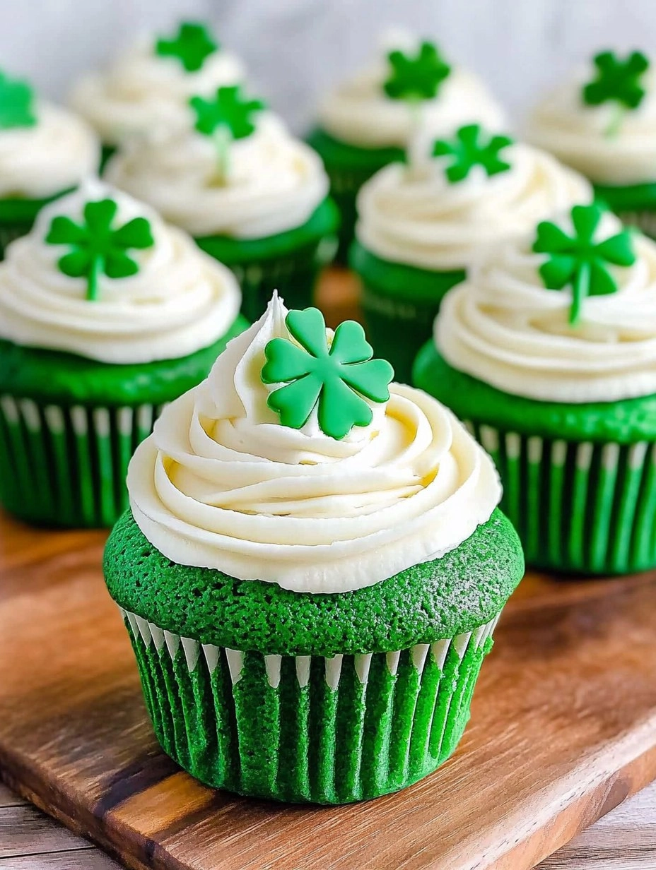 Green Velvet Cupcakes | St Patrick's Day Cupcake Recipe