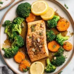 Honey Garlic Sheet-Pan Salmon with Broccoli & Carrots 113 Honey-Garlic-Sheet-Pan-Salmon-with-Broccoli-Carrots-Recipe