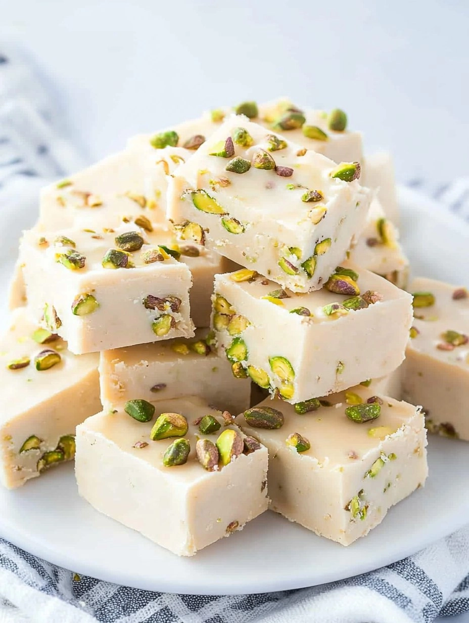 Leprechaun Pistachio Fudge (3-Ingredient No-Bake)