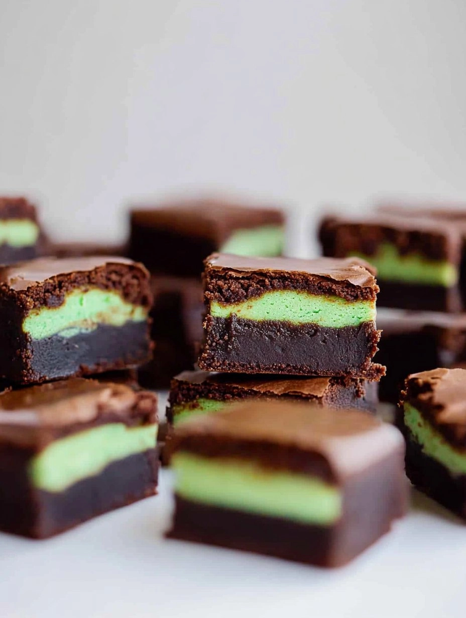 Mint Chocolate Brownies | Easy St Patrick's Day Fudgy Brownies
