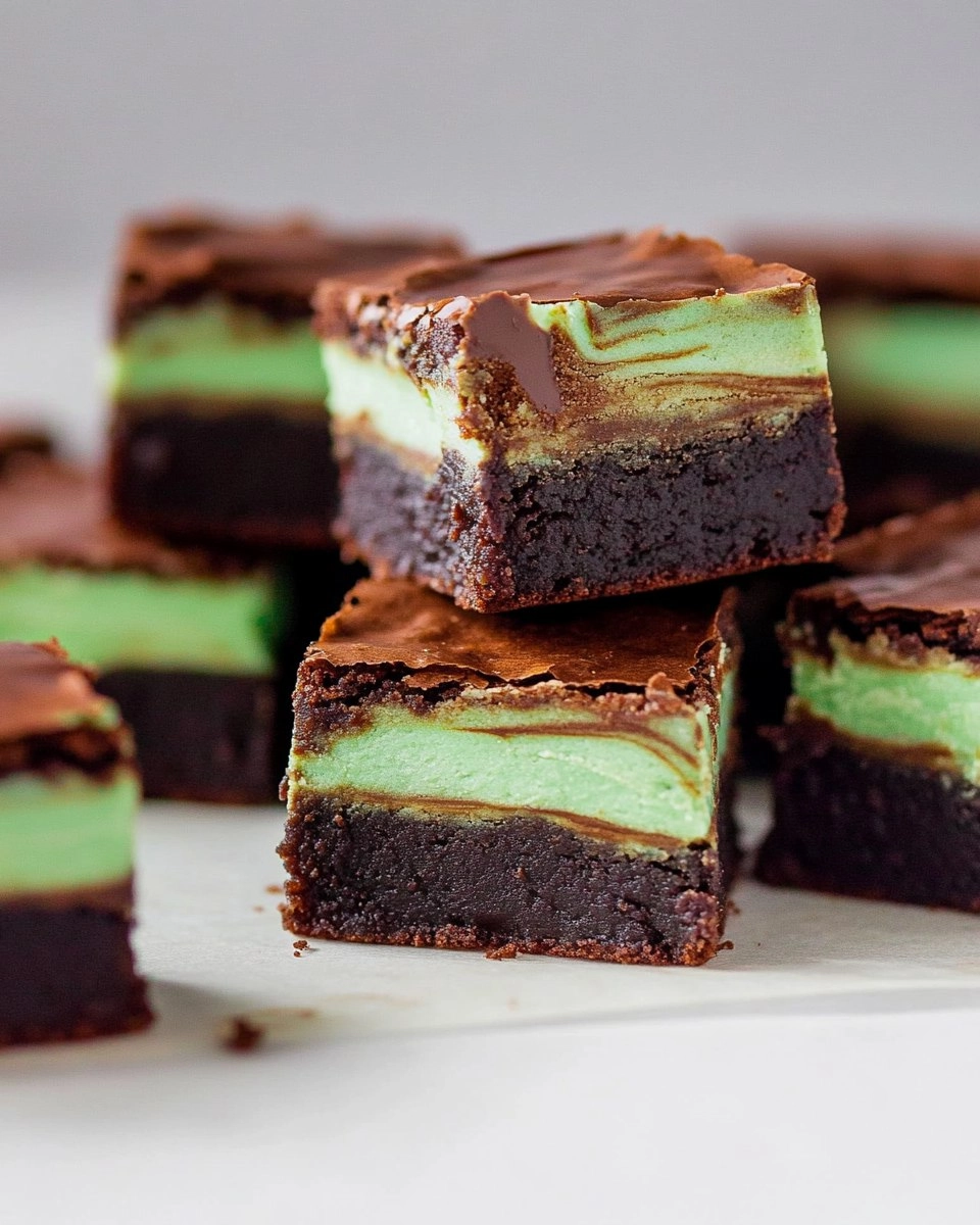 Mint Chocolate Brownies | Easy St Patrick's Day Fudgy Brownies