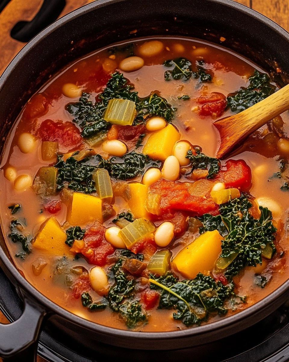 One-Pot Creamy Tuscan White Bean & Kale Soup