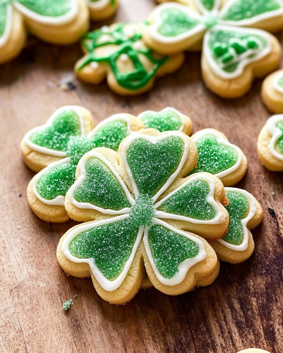 Shamrock Sugar Cookies | Decorated St Patrick's Day Cookies