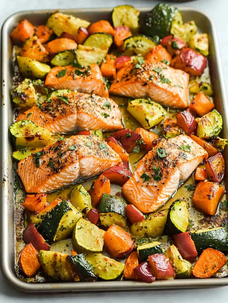 Sheet Pan Salmon | Baked Salmon with Roasted Vegetables 126 Sheet Pan Salmon | Baked Salmon with Roasted Vegetables
