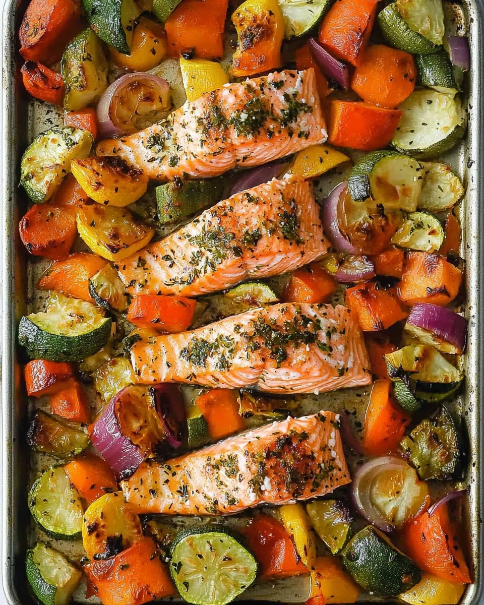 Sheet Pan Salmon | Baked Salmon with Roasted Vegetables 127 Sheet Pan Salmon | Baked Salmon with Roasted Vegetables