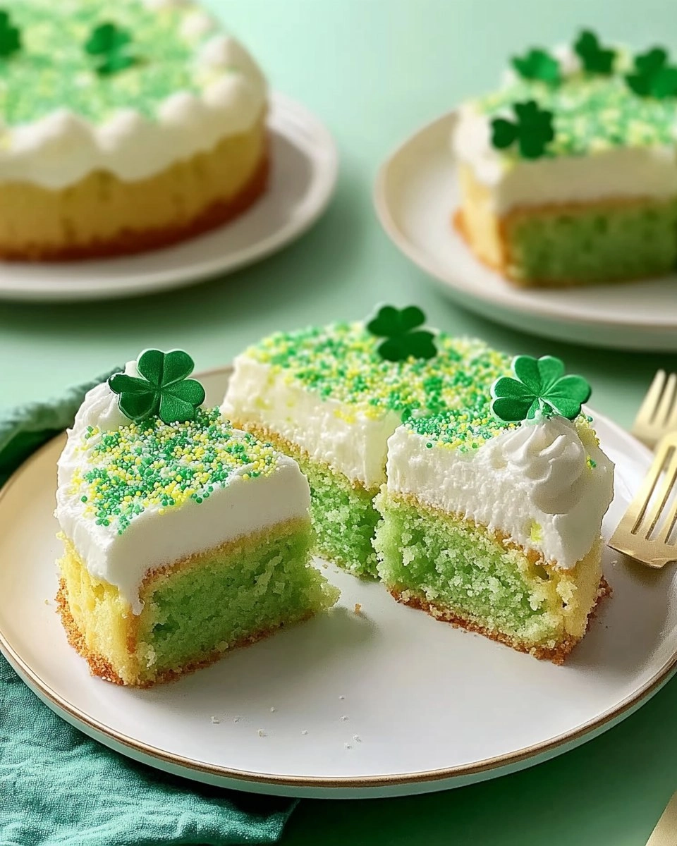 St. Patricks Day Lime Poke Cake