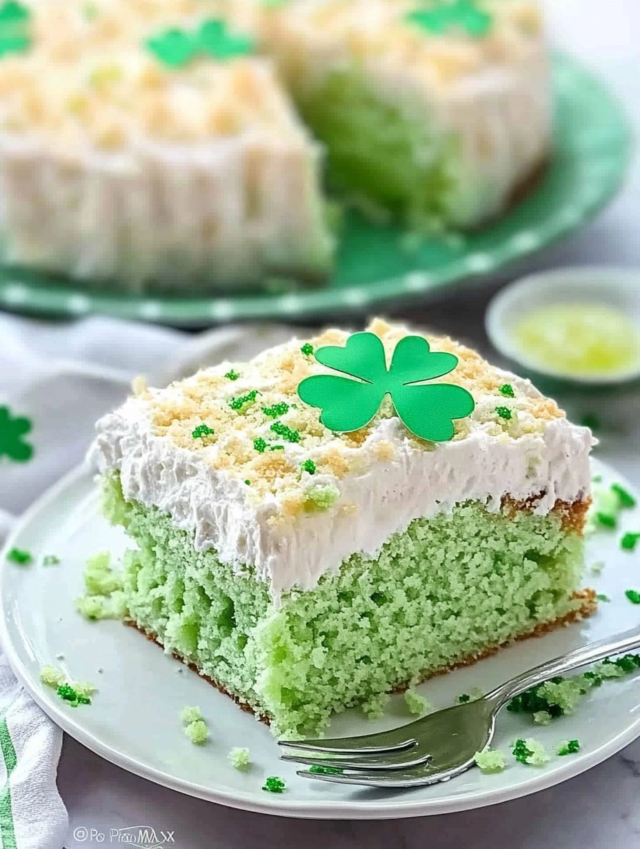 St. Patricks Day Lime Poke Cake